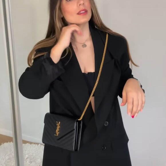 NWT Zara black oversized double breasted blazer - Picture 2 of 7